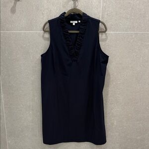 Chico's Navy Ruffled Dress